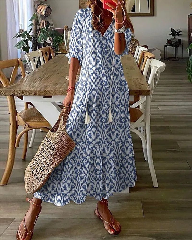 LUNA | ABITO MIDI STILE BOHO SENZA SFORZO