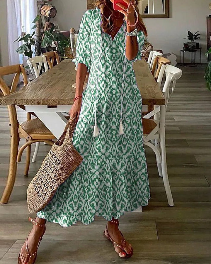 LUNA | ABITO MIDI STILE BOHO SENZA SFORZO