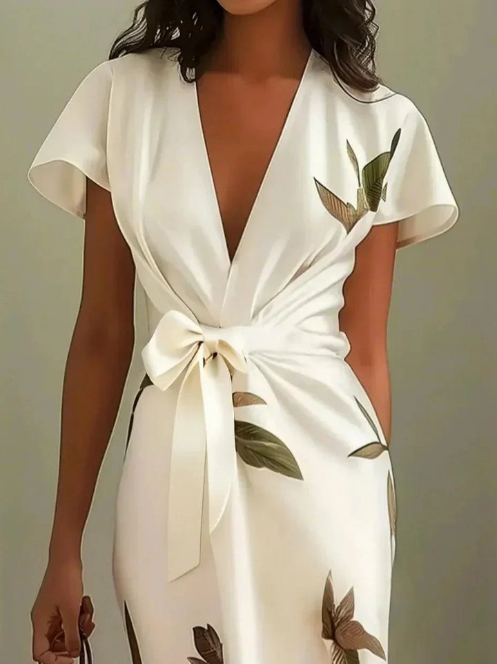 Amelia | Abito a portafoglio floreale elegante