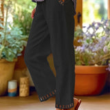 Wren – Pantaloni Cropped Relax con Dettagli a Contrasto