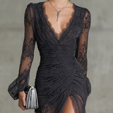 Sofia | Abito Maxi In Pizzo
