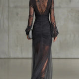 Sofia | Abito Maxi In Pizzo