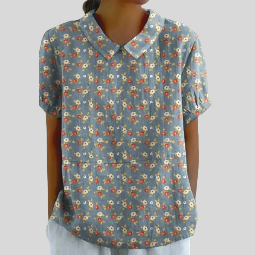 Top Floreale Confortevole Elegante