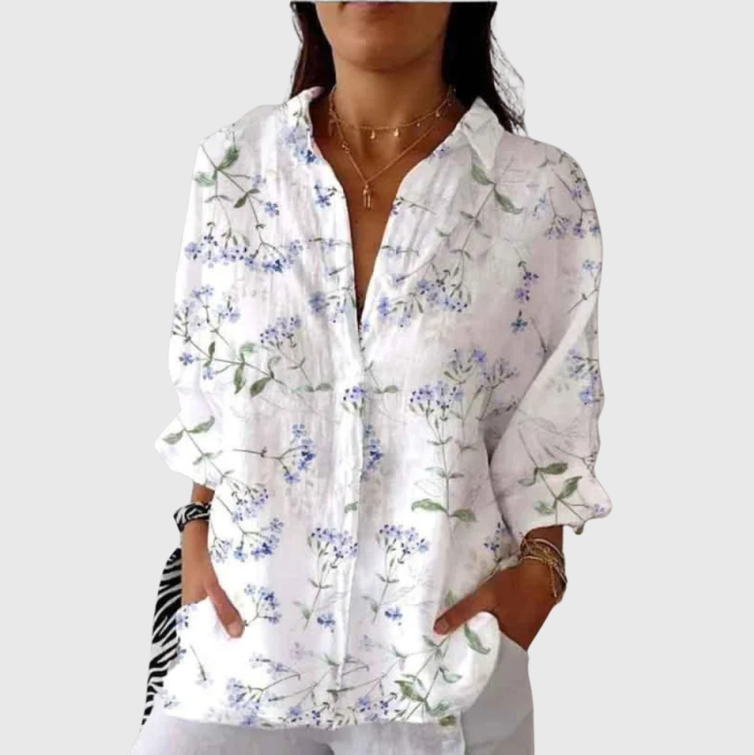 Blusa leggera e colorata stampata