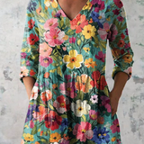 Ines | Blusa lunga con scollo a V