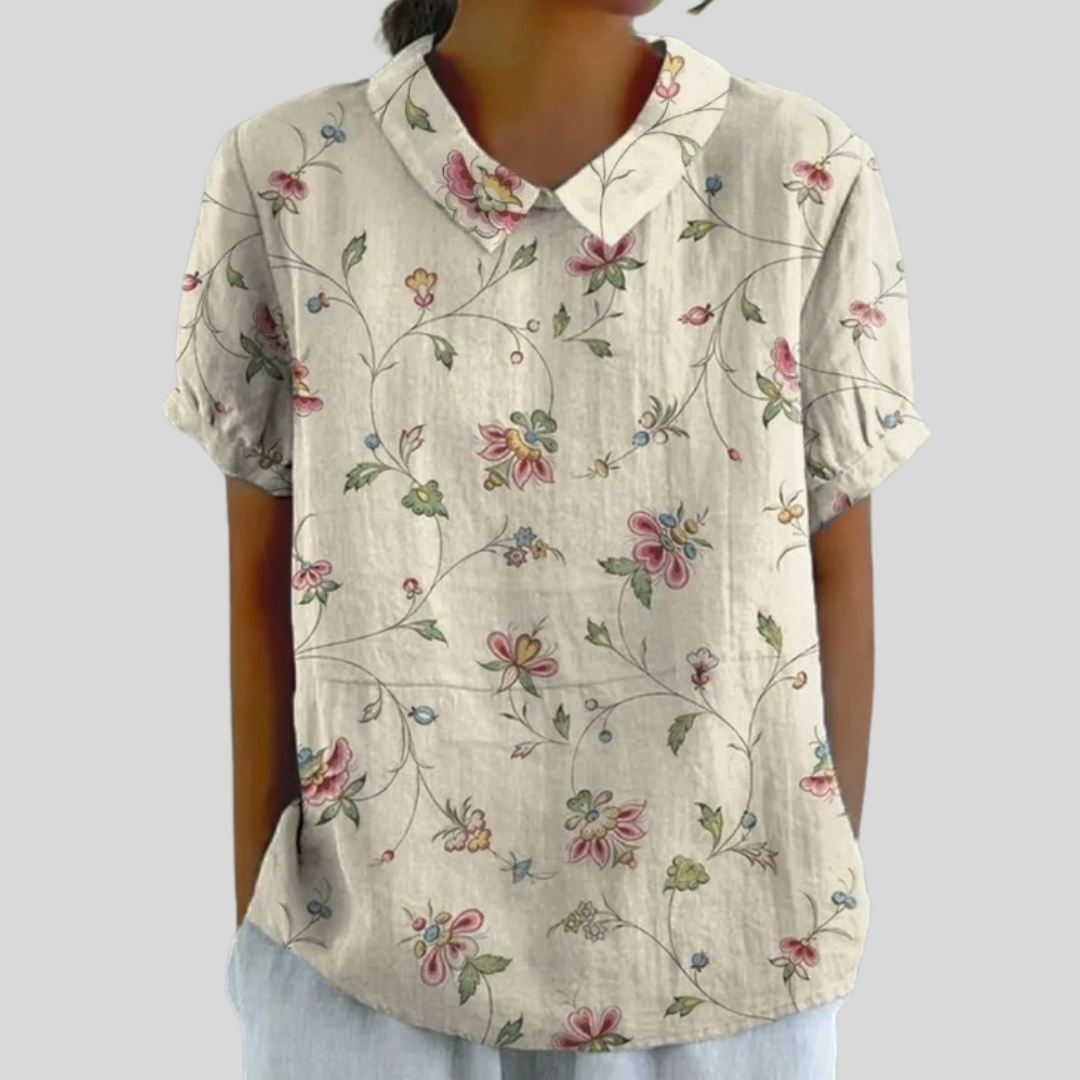 Top Floreale Confortevole Elegante