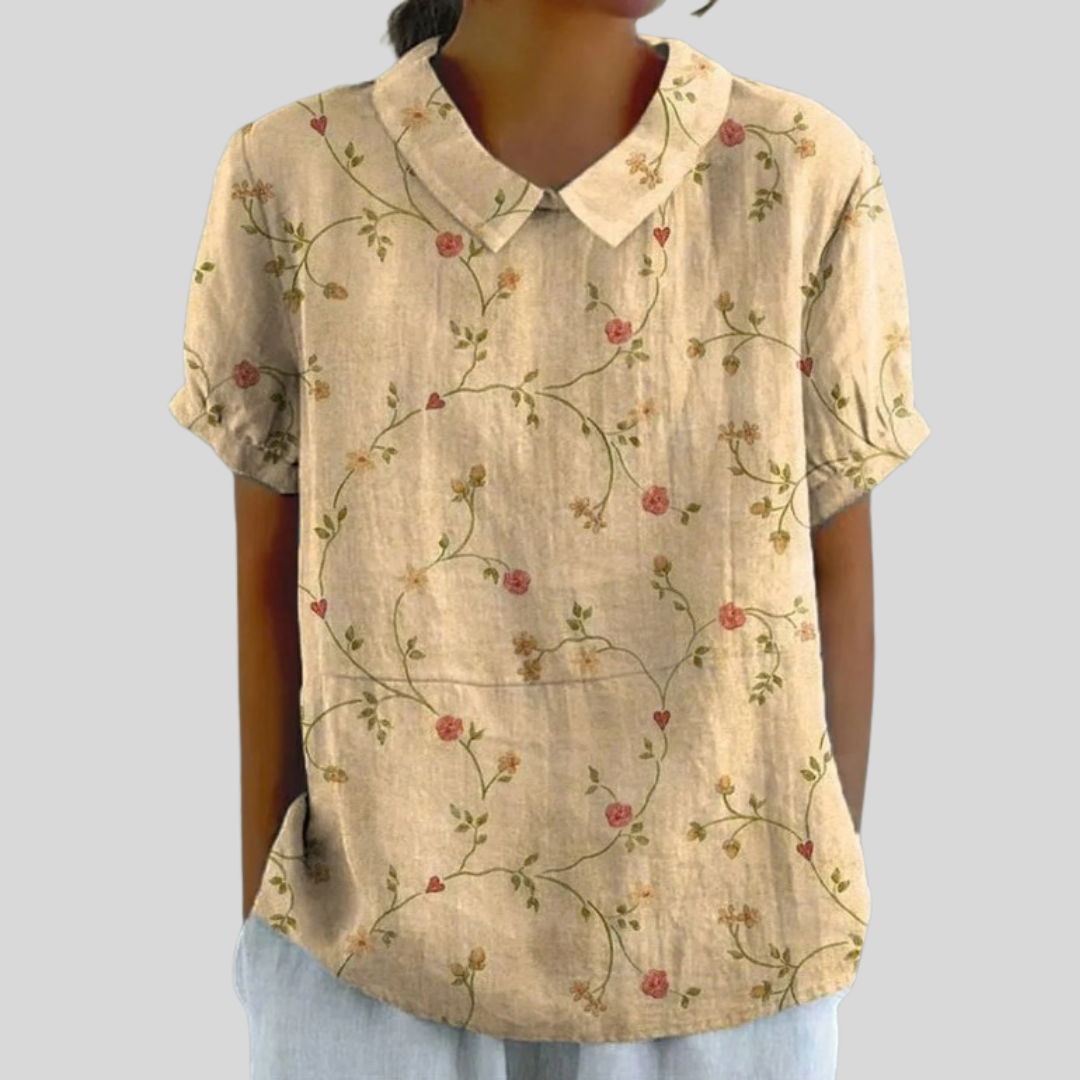 Top Floreale Confortevole Elegante