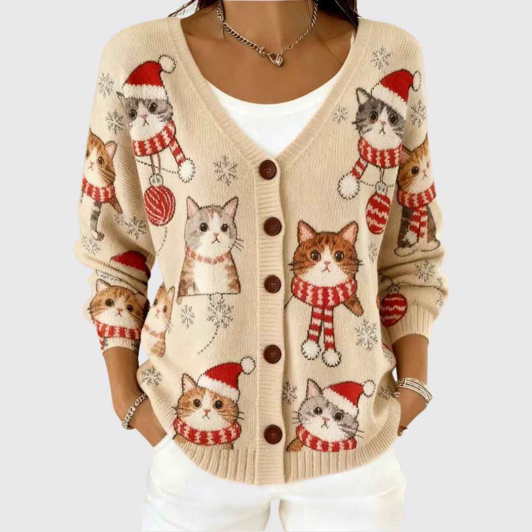 Cardigan in Maglia Confortevole Con Bottoni
