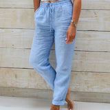 Allison - Pantaloni Tailored in Lino e Cotone di Lusso