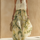 Lysandra | Elegante Completo Fluido Stampato con Motivo di Gigli