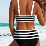 Martina | Bikini Righe Vita Alta