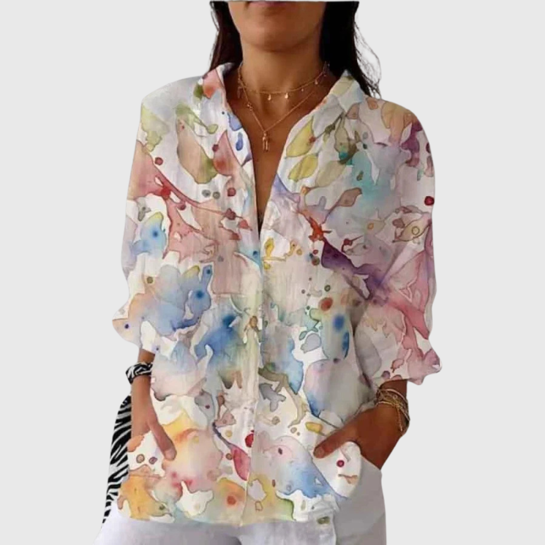 Blusa stampata leggera e colorata