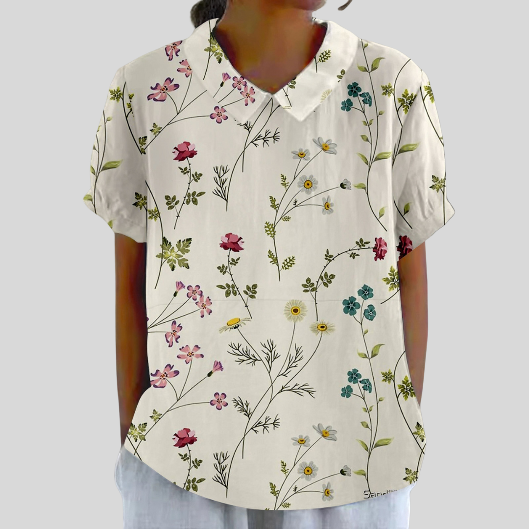 Top Floreale Confortevole Elegante