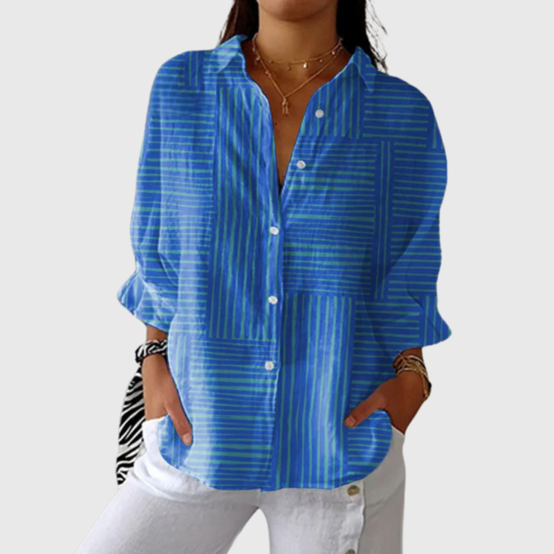 Blusa stampata leggera e colorata