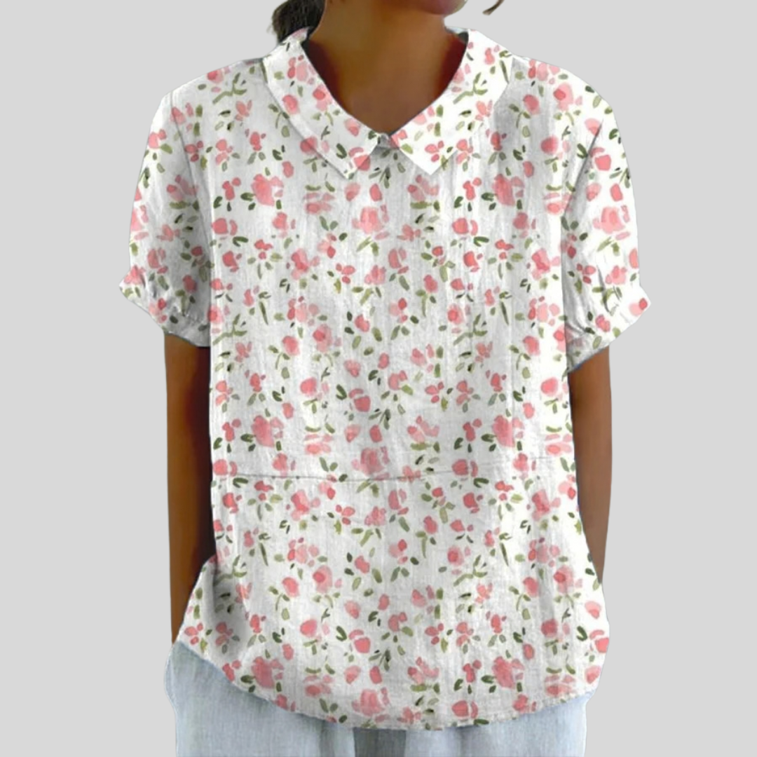 Top Floreale Confortevole Elegante