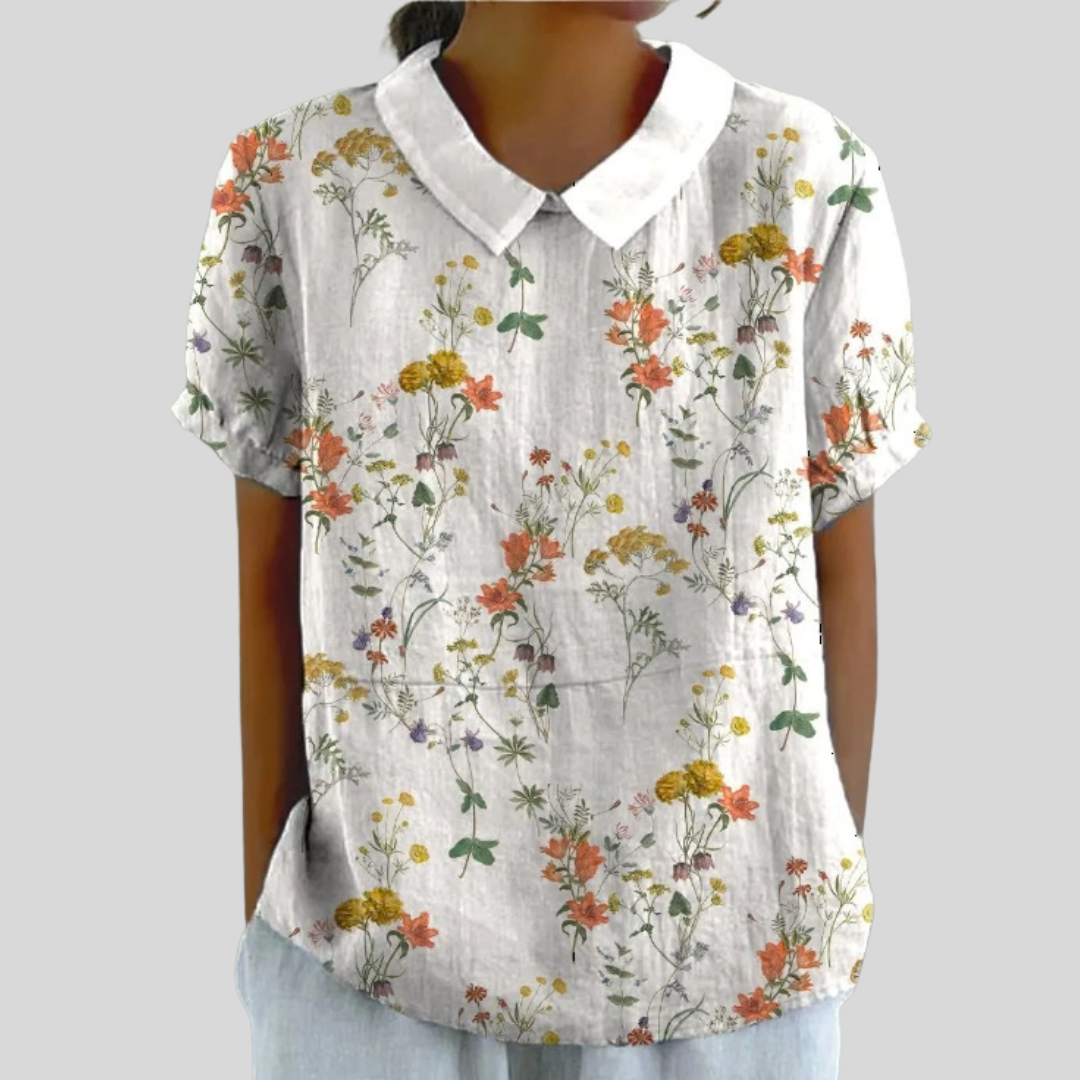 Top Floreale Confortevole Elegante