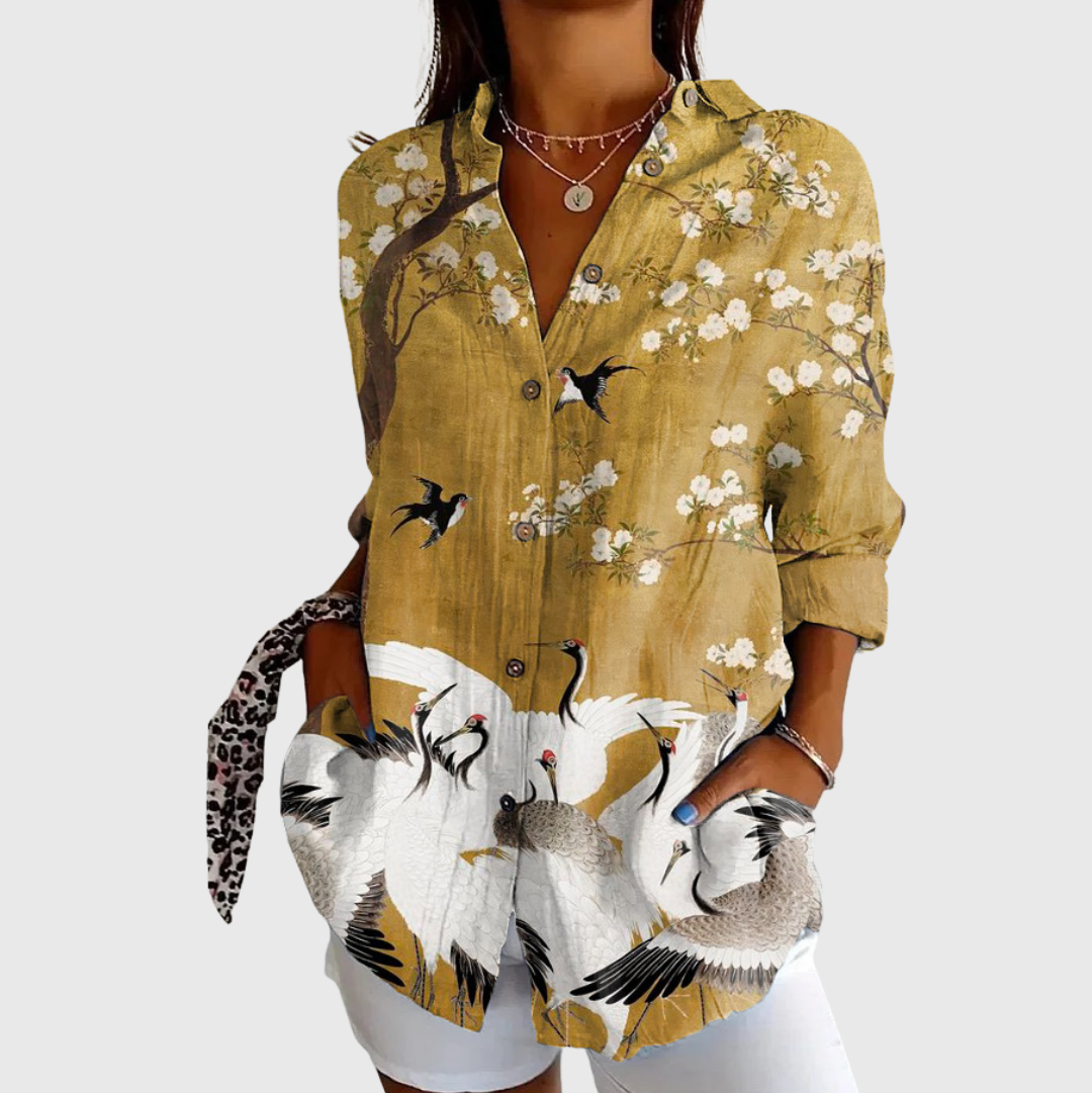 Blusa stampata leggera e colorata