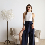 ARIANE – PANTALONI LARGHI IN LINO PER DONNE