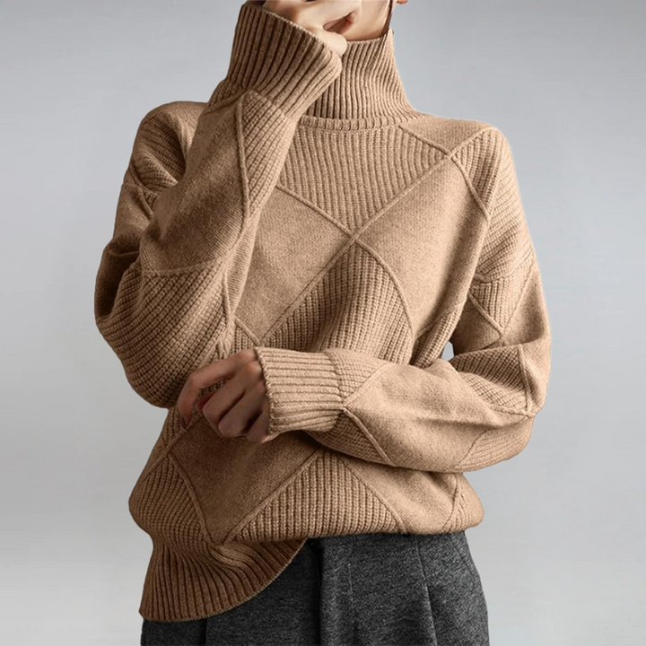 Lauren | Maglione in Cashmere Lussuoso con Collo Alto