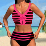 Martina | Bikini Righe Vita Alta