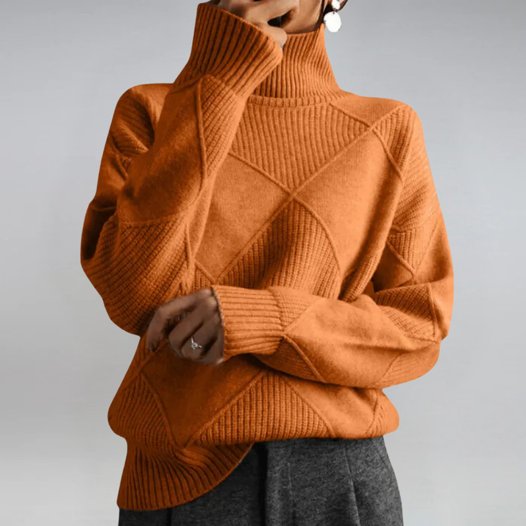 Lauren | Maglione in Cashmere Lussuoso con Collo Alto
