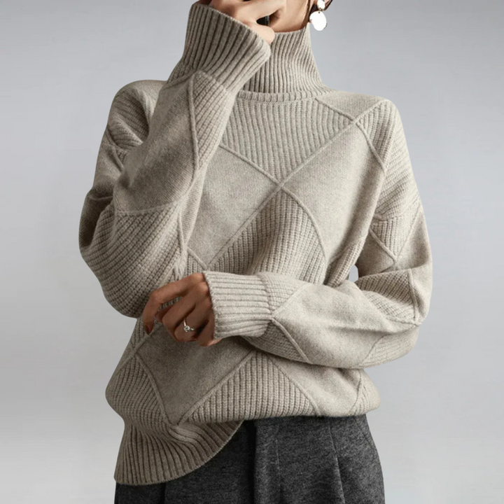 Lauren | Maglione in Cashmere Lussuoso con Collo Alto
