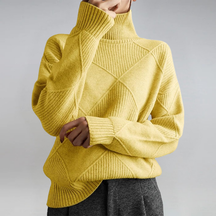 Lauren | Maglione in Cashmere Lussuoso con Collo Alto