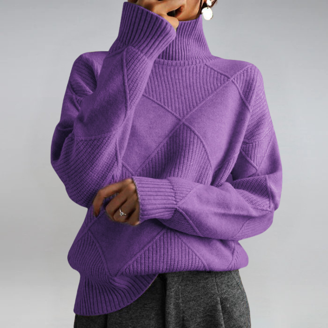 Lauren | Maglione in Cashmere Lussuoso con Collo Alto