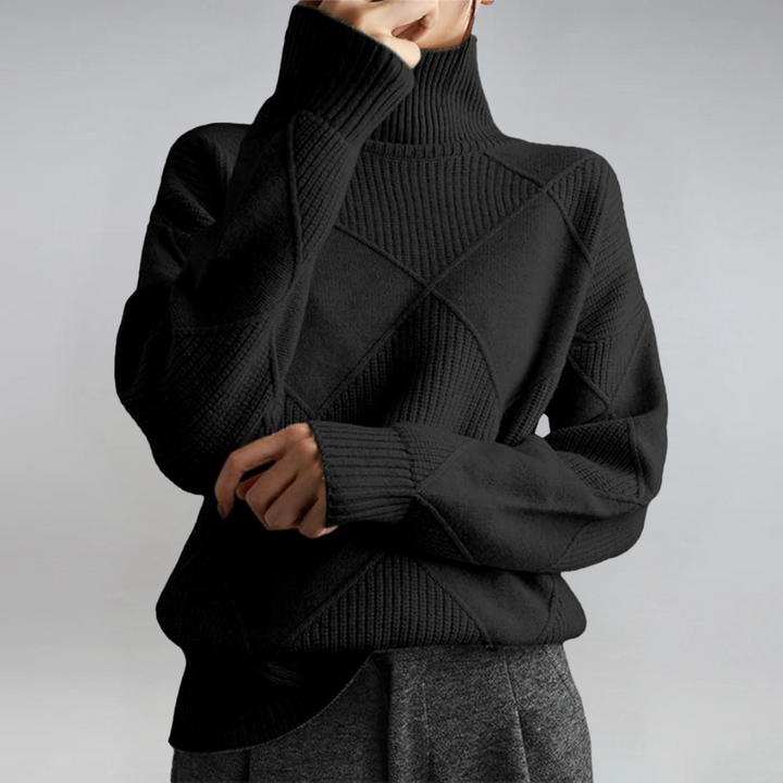Lauren | Maglione in Cashmere Lussuoso con Collo Alto