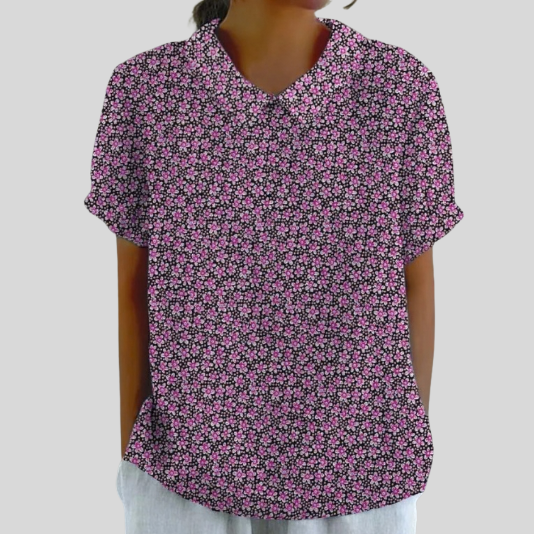 Top Floreale Confortevole Elegante