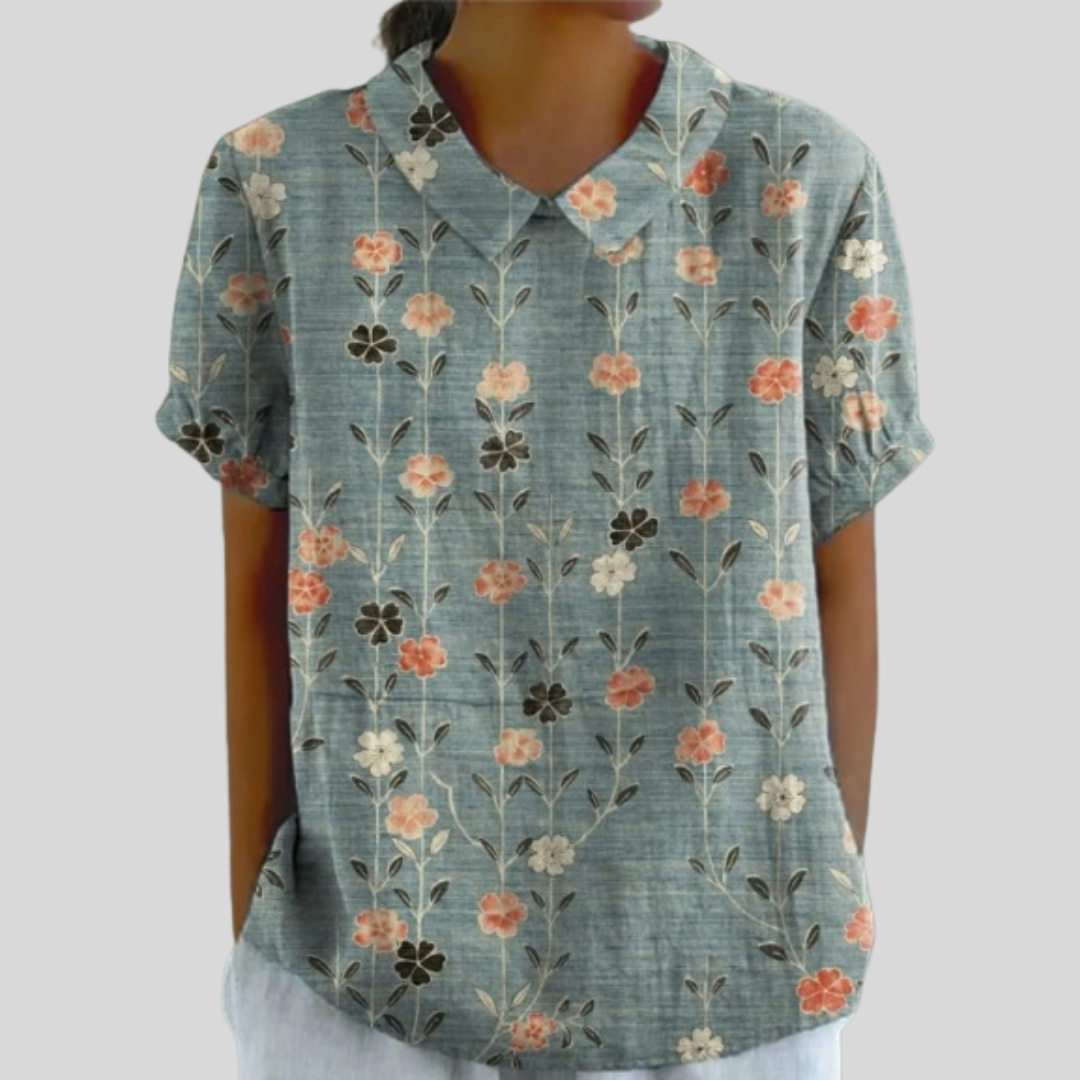 Top Floreale Confortevole Elegante