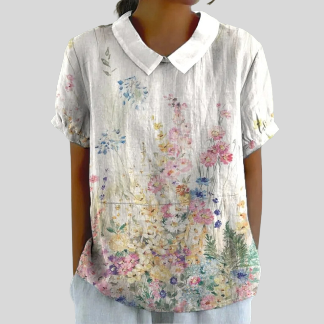 Top Floreale Confortevole Elegante