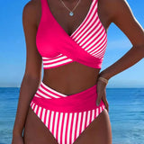Giulia | Bikini Righe Incrociato