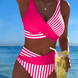 Giulia | Bikini Righe Incrociato