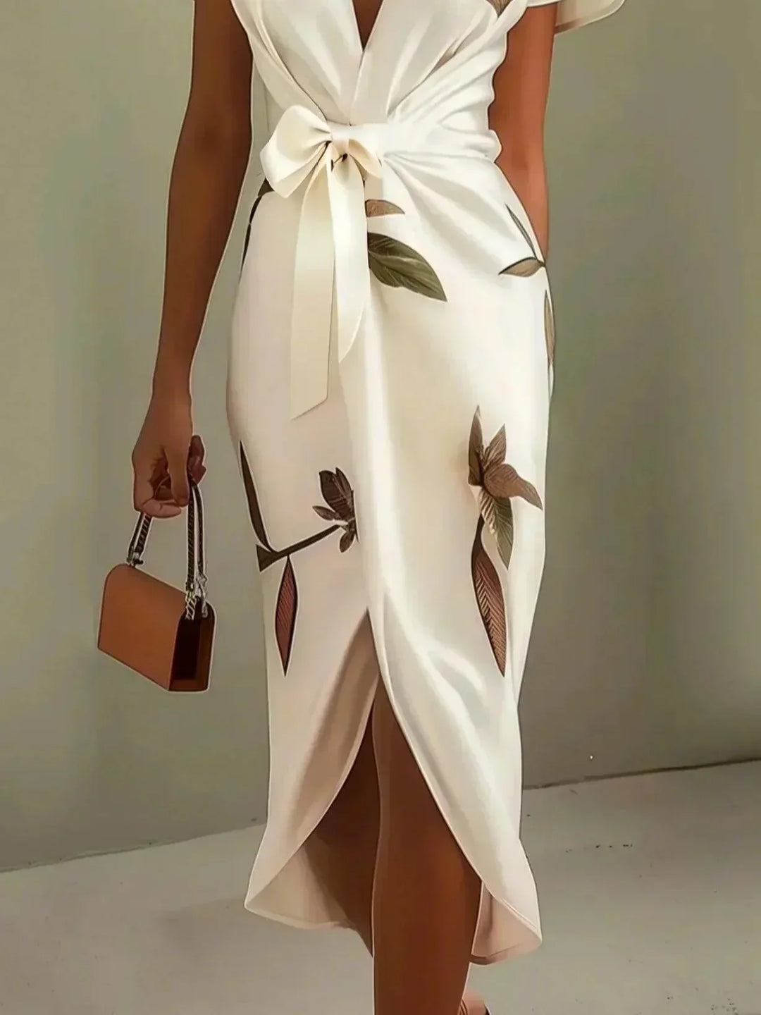 Amelia | Abito a portafoglio floreale elegante