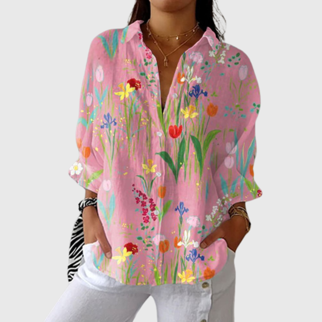 Blusa leggera e colorata con stampa