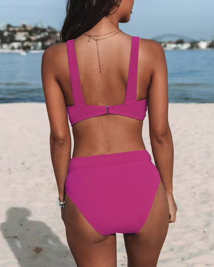 Hilde - Costume da bagno unito con colletto alto