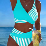 Giulia | Bikini Righe Incrociato