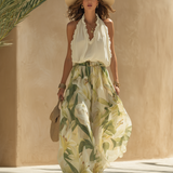 Lysandra | Elegante Completo Fluido Stampato con Motivo di Gigli