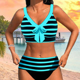 Martina | Bikini Righe Vita Alta