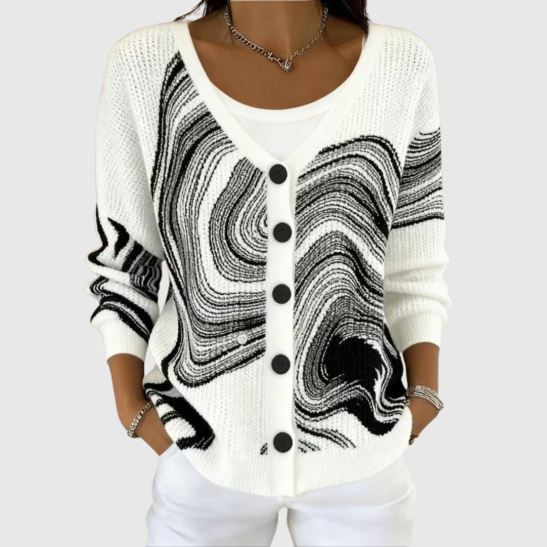 Cardigan in Maglia Confortevole Bottonato