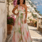 Alessia | Abito Acquerello Monospalla