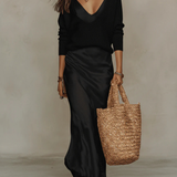 Elena | Abito Satin Con Maglione