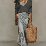 Elena | Abito Satin Con Maglione