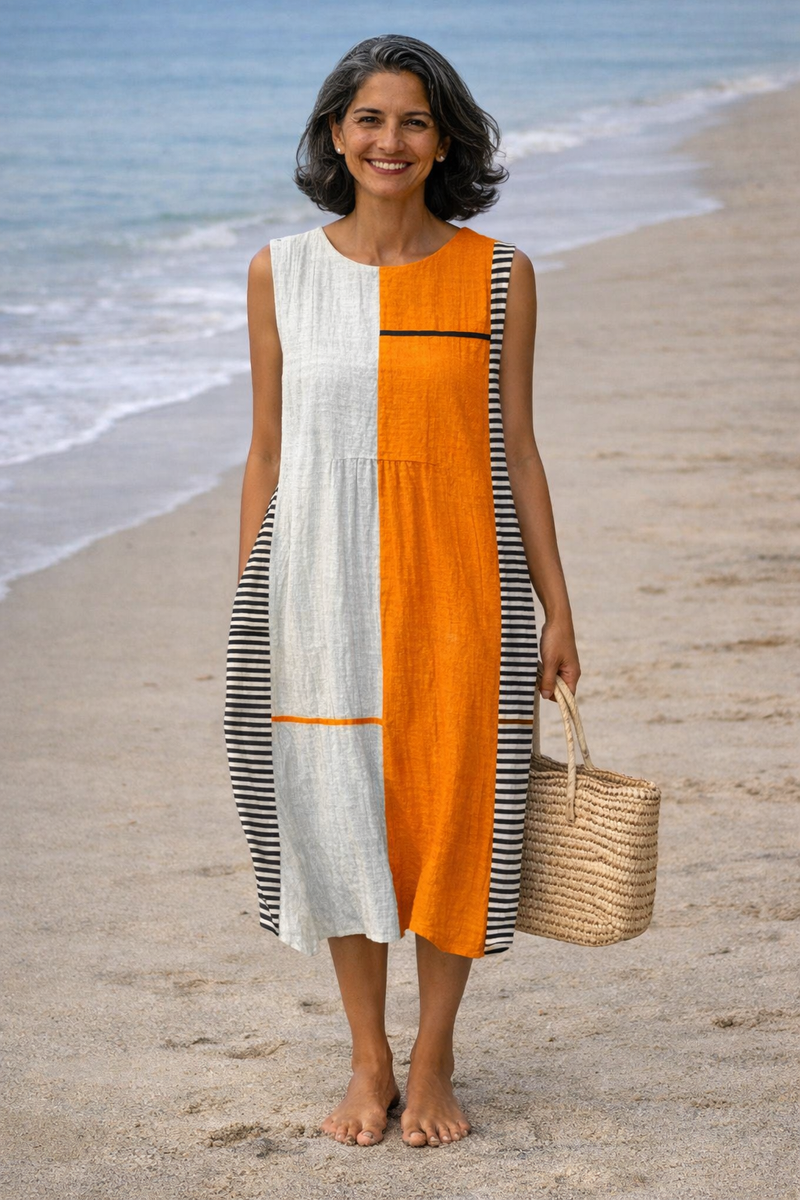 Maya | Abito Midi A Righe
