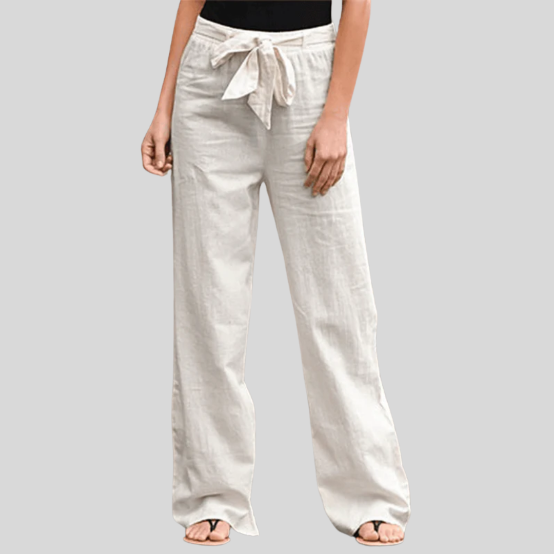 Joleen - Pantaloni Relax Donna Con Cordonetto E Vita Elasticizzata