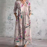 Saule | Vestito Estivo con Motivo Floreale