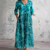 Saule | Vestito Estivo con Motivo Floreale