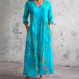 Saule | Vestito Estivo con Motivo Floreale