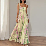 Alessia™ | Abito Maxi Plissettato